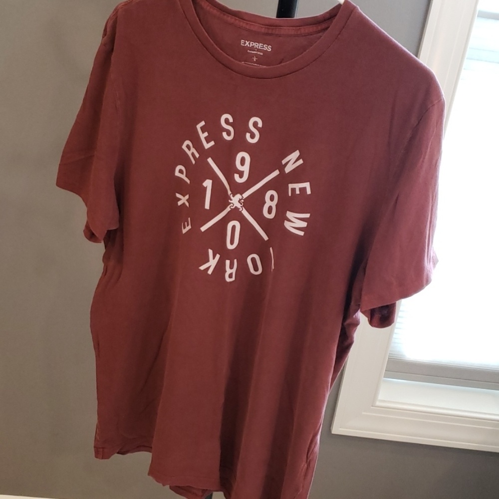 Express, men's tshirt, size L, burnt orange color